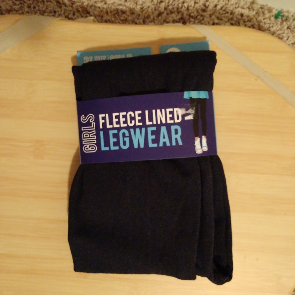 Girls Fleece Lined Leggings Jeggings XL 14…